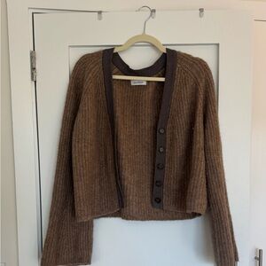 Brown Wool Cardigan